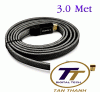 Cáp HDMI - Flat - 3 Mét, Chuẩn HD 1.4
