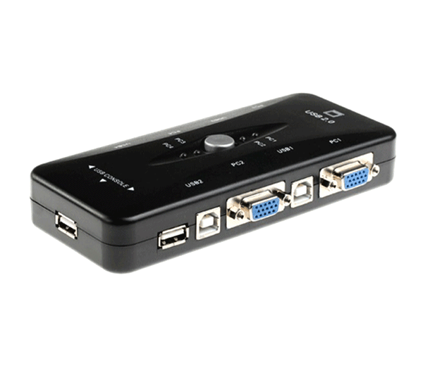 Hộp KVM 4 Port USB, 4 máy tính ra 1 màn hình