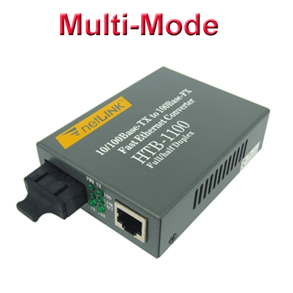 Converter Multi-mode, 10/100Base-Tx