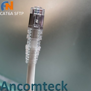 Dây nhảy PATCH CORD Cat6A, Shielded, LSZH, White, 2M - ANCOMTECK : ACT-6AS-WT020