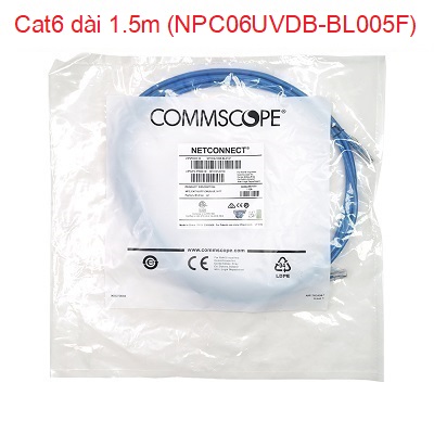 Dây nhảy patch cord 1.5m commscope Cat6 Blue (NPC06UVDB-BL005F)