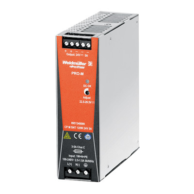 Bộ nguồn Weidmuller, Rail Switching Power Supply, CP M SNT 120W 24V 5A ,8951340000
