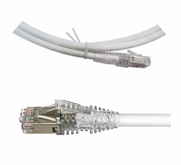 Dây nhảy CAT6A dài 1.5m Commscope/AMP NPC6ASZDB-WT001.5M Gigabit 6A 1.5 m shielded jumper white 10G jumper computer cable