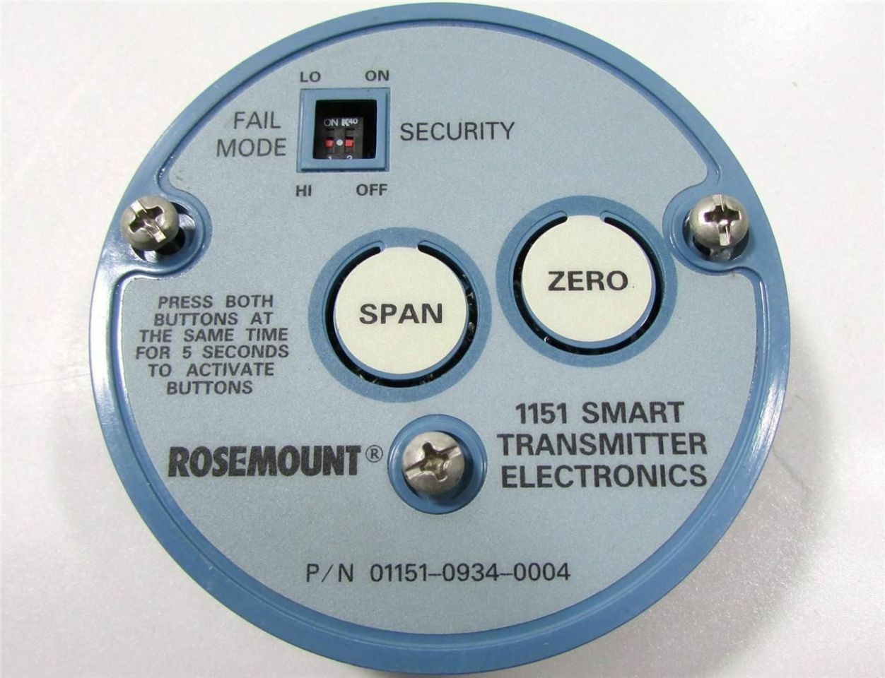 Rosemount 01151 0934 0004 1151 Smart Transmitter Electronics Cap