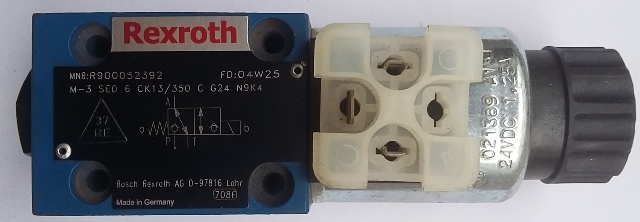 Van điện từ, van thủy lực,  Rexroth electromagnetic ball valve M-3SED6CK13/350CG24N9K4, R900052392